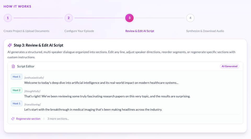 Step 3: Review & Edit AI Script